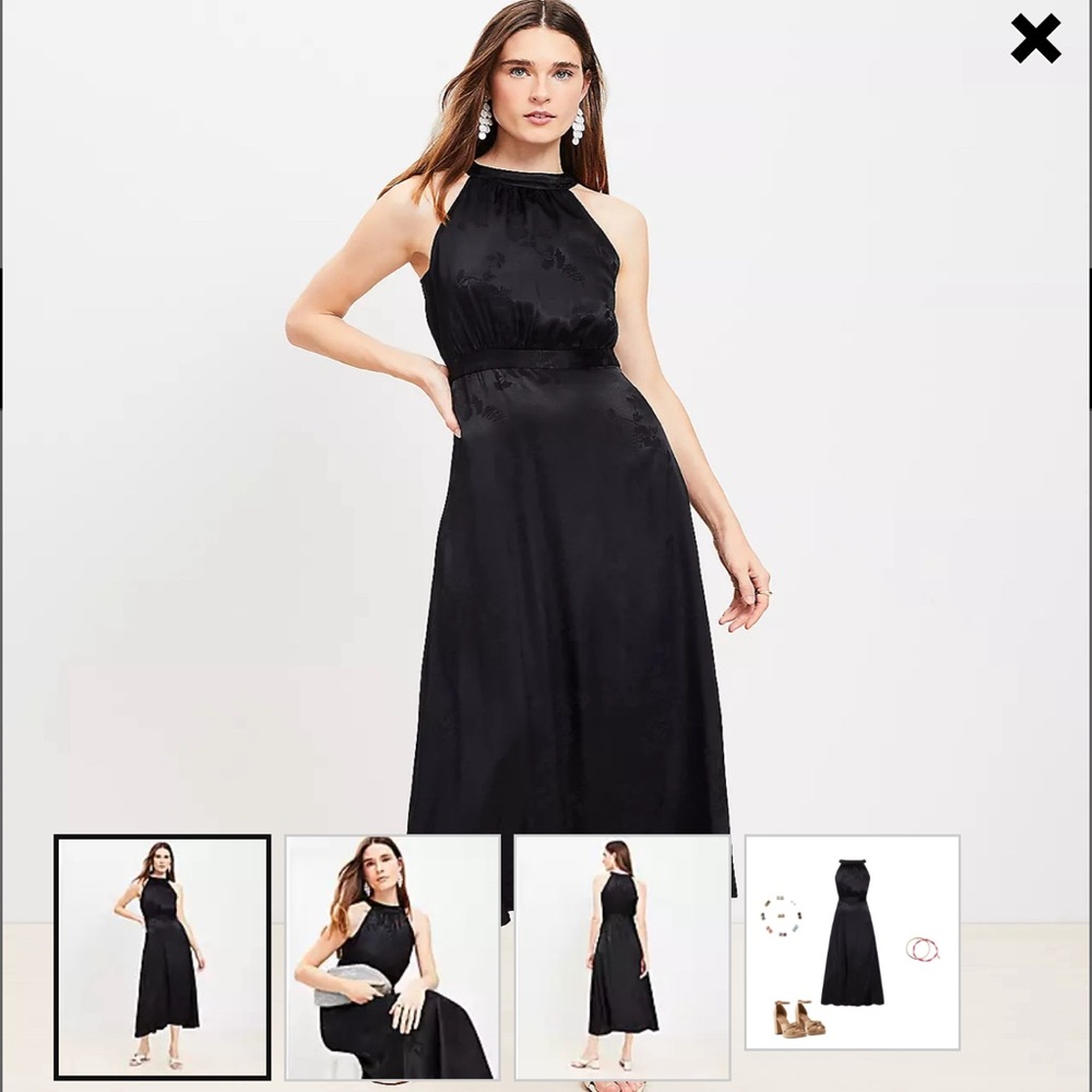 Beautiful jacquard print satin gown!